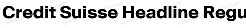Credit Suisse Headline Regular字体转换